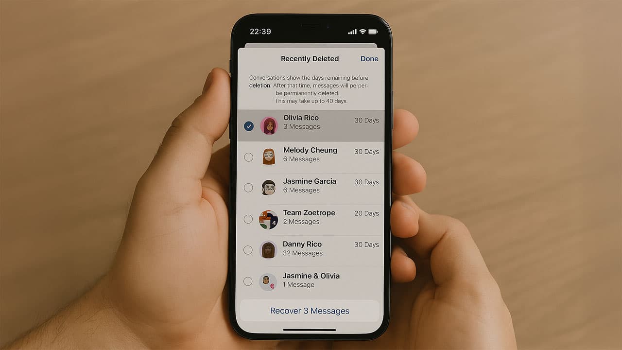 Text messages from one person disappeared on iPhone