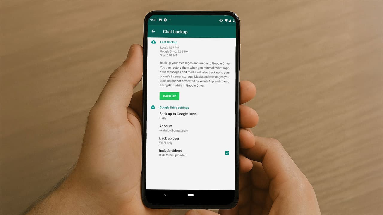 How to backup WhatsApp messages